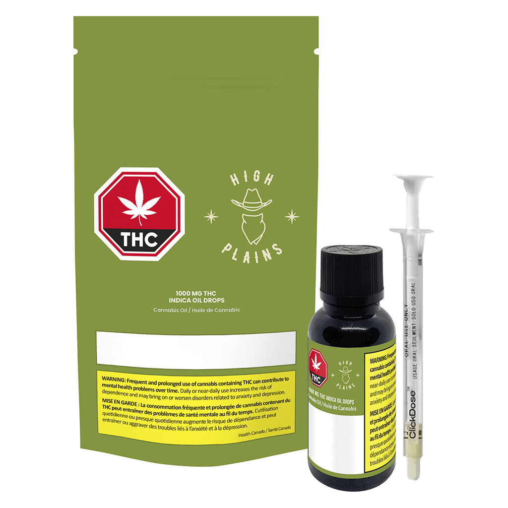 High Plains - 1000mg THC Indica Oil Drops