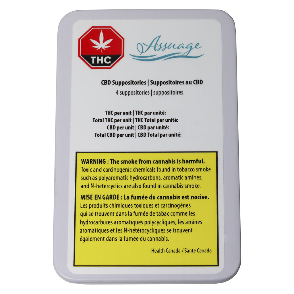 Assuage - CBD Suppositories - 4 caps
