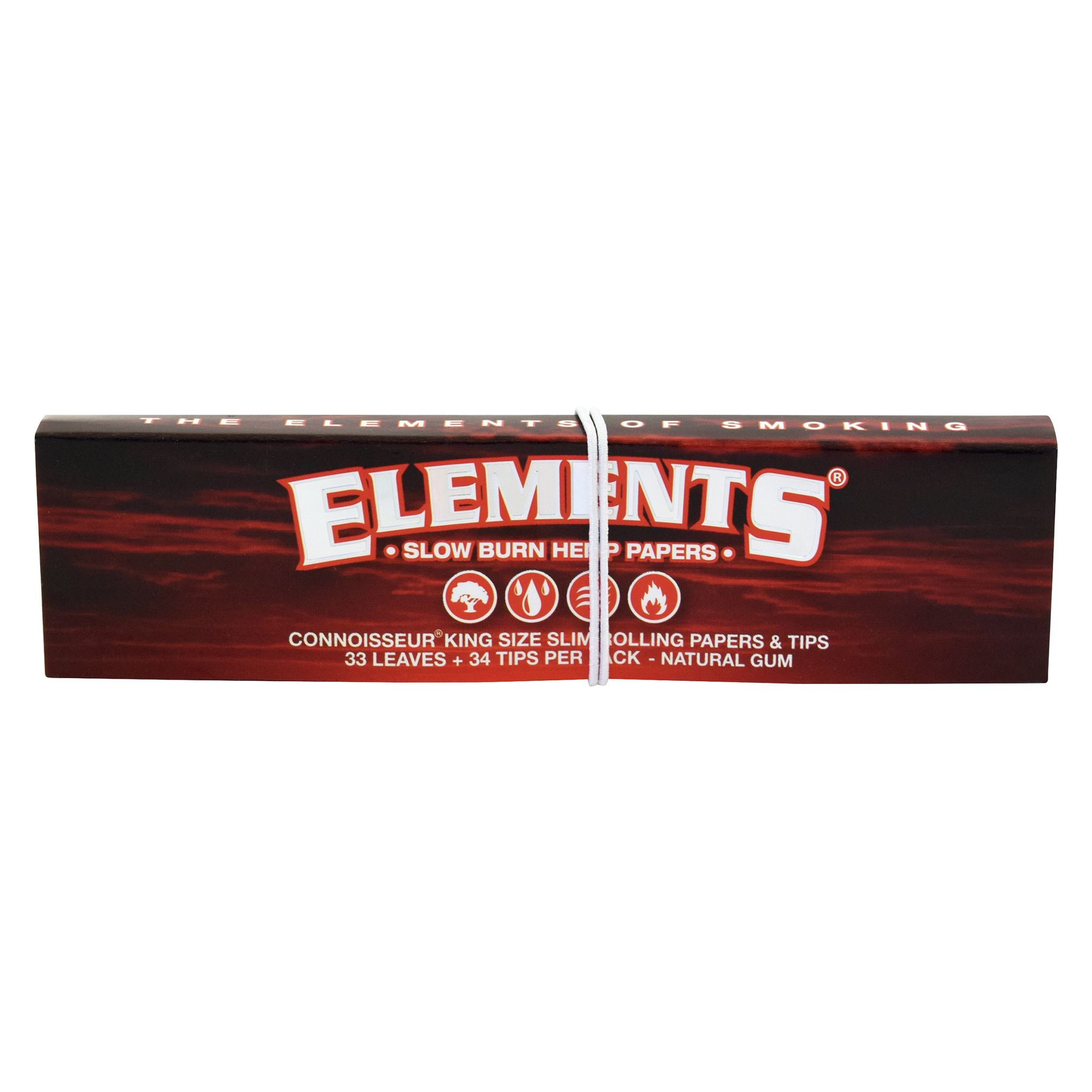 Elements - Slow Burning Rolling Papers with Tips - King Slim