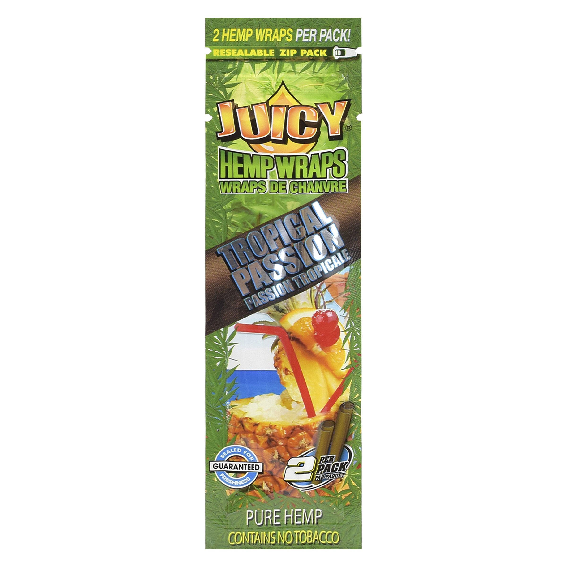 Juicy Jays - Tropical Passion Hemp Wraps - 2 Sheets