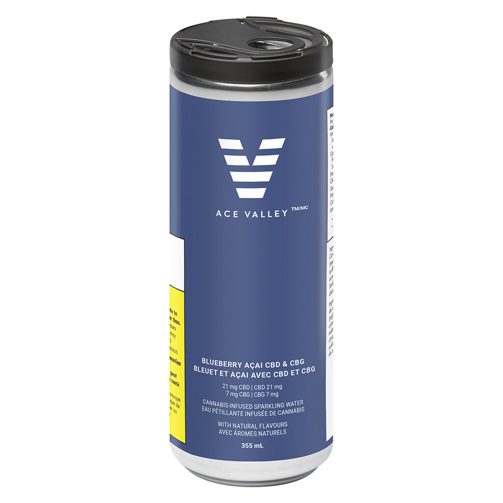 Blueberry Acai CBD+CBG Beverage - Blend - 355ml