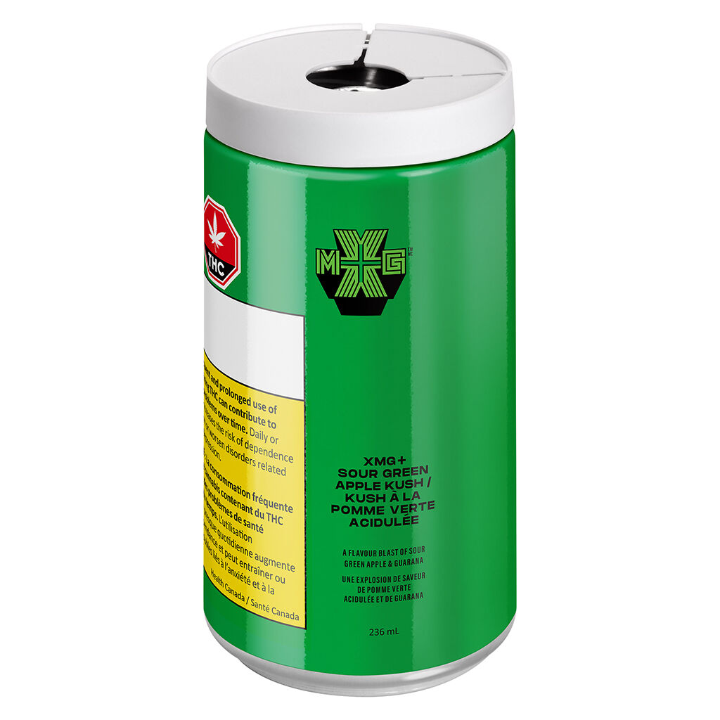 + - Sour Apple THC+CBG Beverage - Blend - 355ml